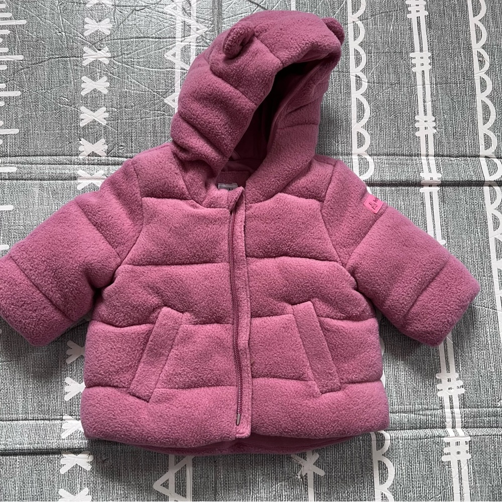 Gap Pink Rose Fleece Puffer